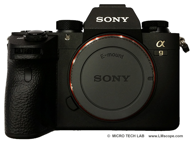 Sony Alpha 9 e-mount DSLM adapter solution