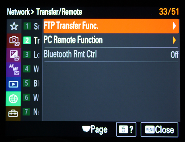 Sony Alpha 1 ILCE-1 FTP Transfer