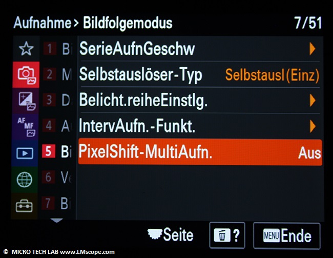 Erhhung der Sensor Auflsung Sony Alpha 1 Pixelshift Aufnahme Bildfolge