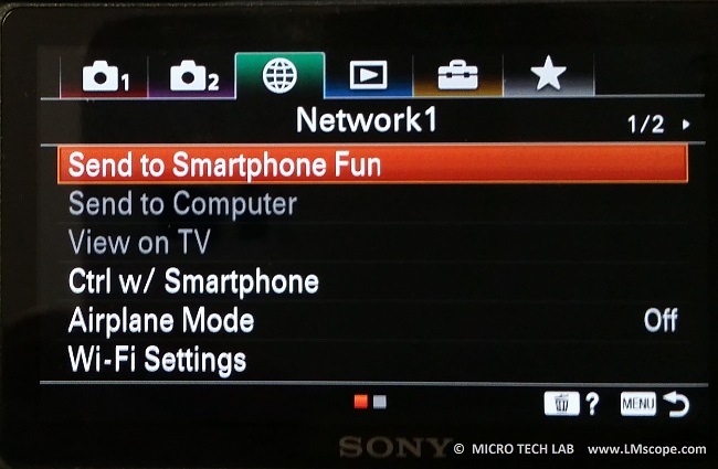 Sony Alpha 6400 WLAN Einstellungen