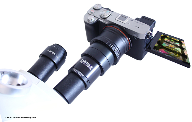 eyepiece attachment Sony alpha 7c microscope