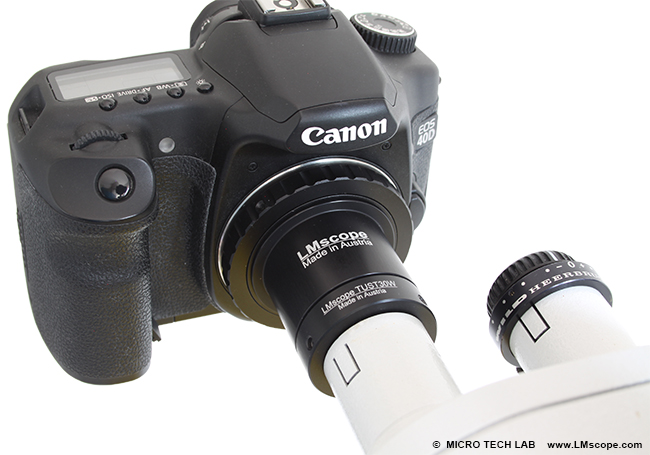 eyepiece camera, eyepiece adapter, Wild M450 camera assembly on eyepiece