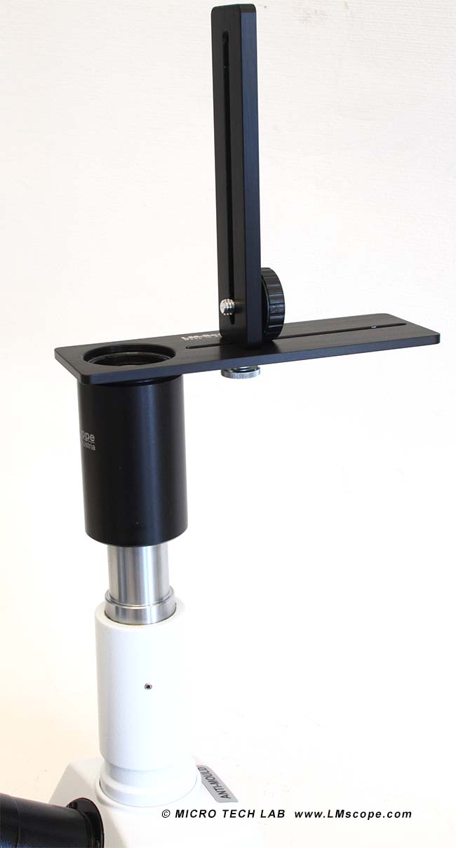 tube photographique microscope à 23,2mm support en équerre