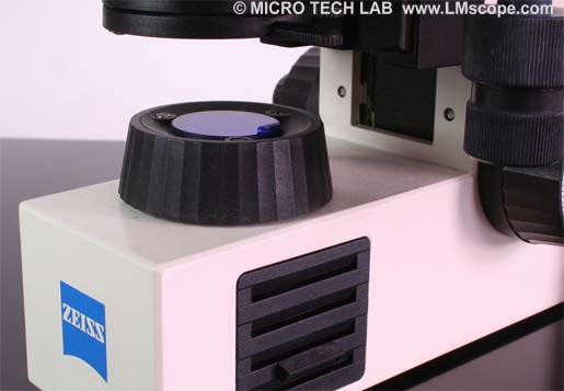LMscope utilización de un filtro de la luz del día y el balance de blancos