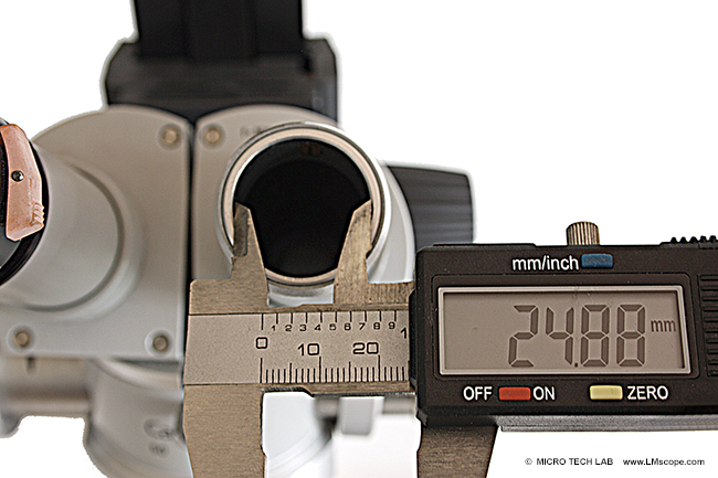 Zeiss OPMI Okular vermessen 25mm Innendurchmesser