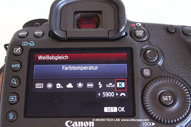 Canon 5D Mark III temprature des couleurs