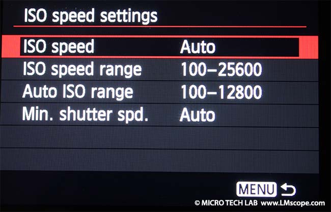 Camera with good ISO light sensitivity