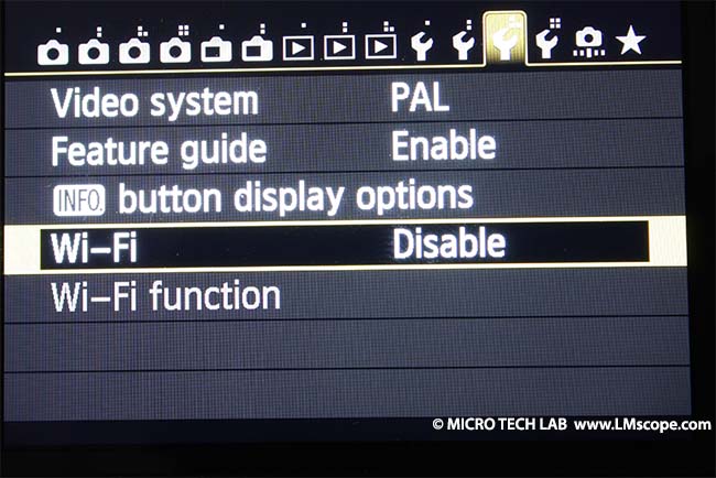 Canon EOS 6D WLAN integree