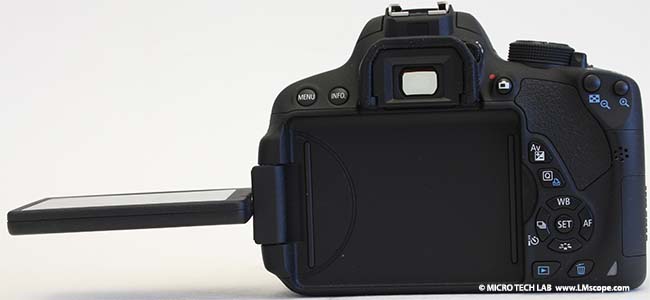 Canon EOS 700D tilting display