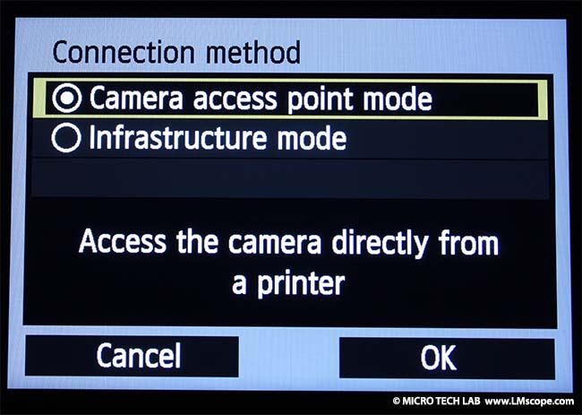 Adapter solution for Canon wifi camera