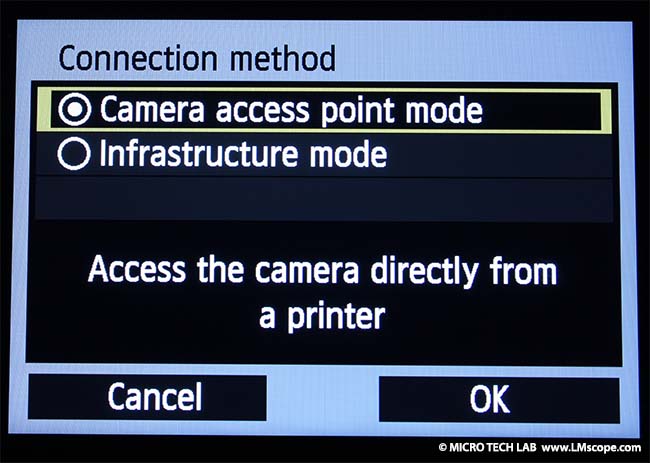 Canon EOS DSLR menu