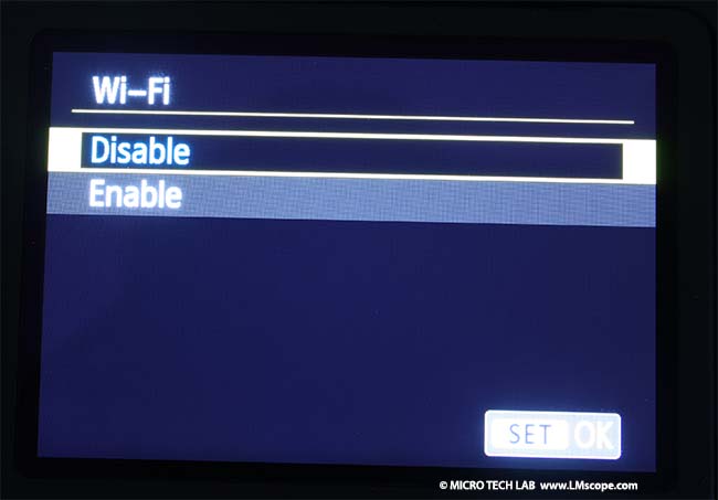 Canon DSLR WLAN einschalten