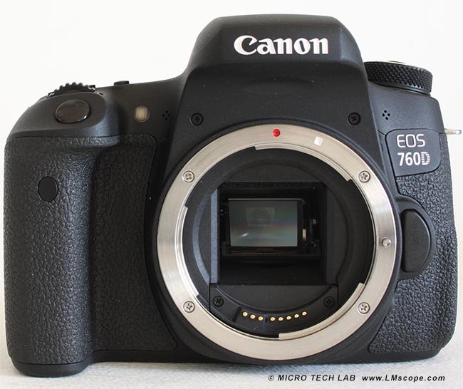 Canon EOS 760D Mikroskopkamera Frontansicht