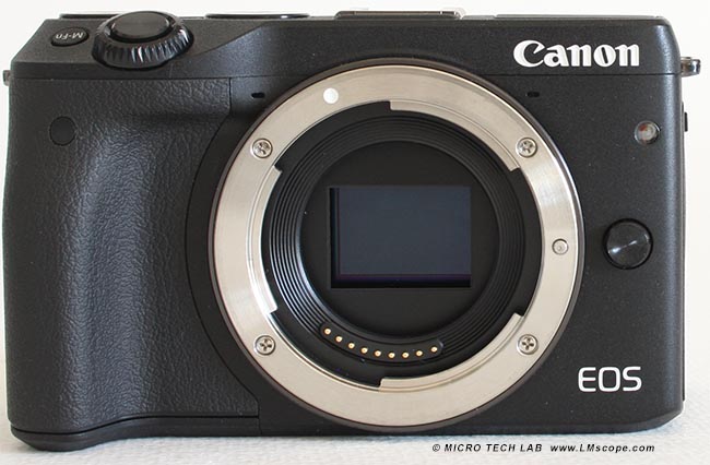 Canon EOS M DSLM spiegellose Systemkamera Adapterlösung Mikroskop