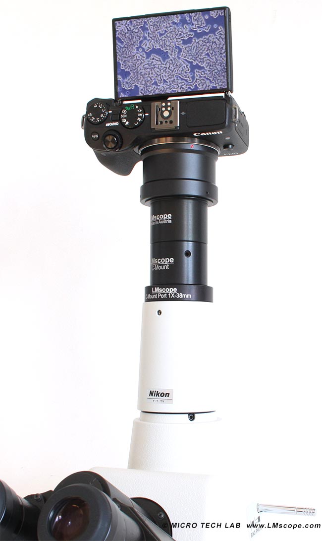 Nikon Eclipse E600 LM digital adapter Canon EOS M3