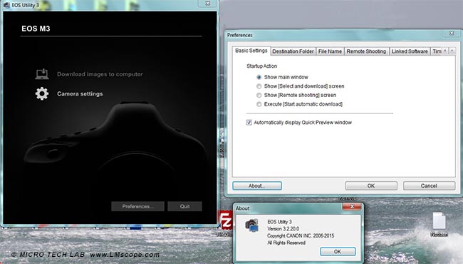 Canon EOS M3 Canon EOS Utility 3 not working