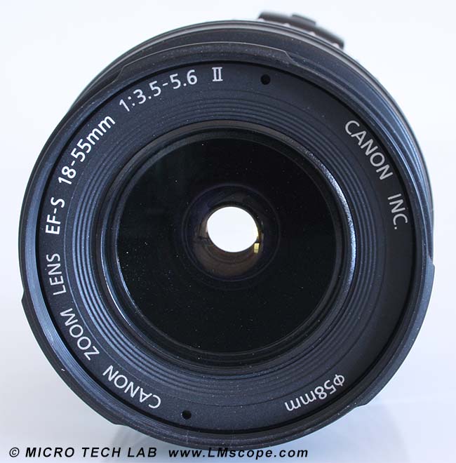 Original Canon EF-S lens for macroscopy