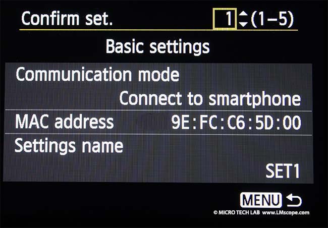 Set up connection Canon EOS IPad