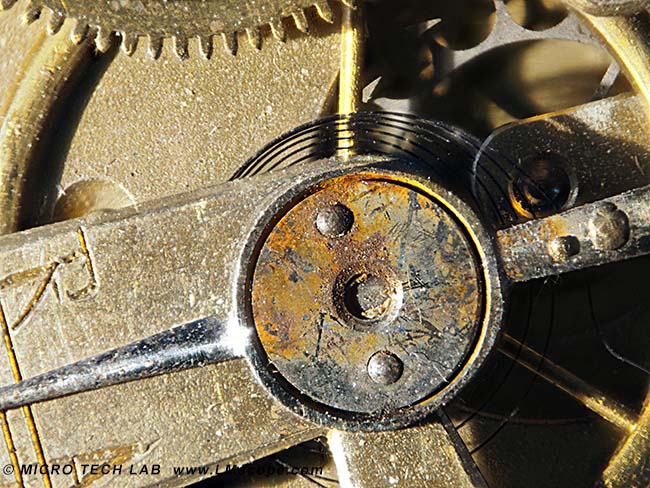 photographie macroscope mouvement de horloge