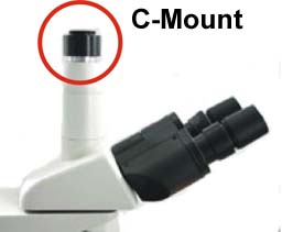 Mikroskop mit C-mount Anschluss Gewinde 24,4mm