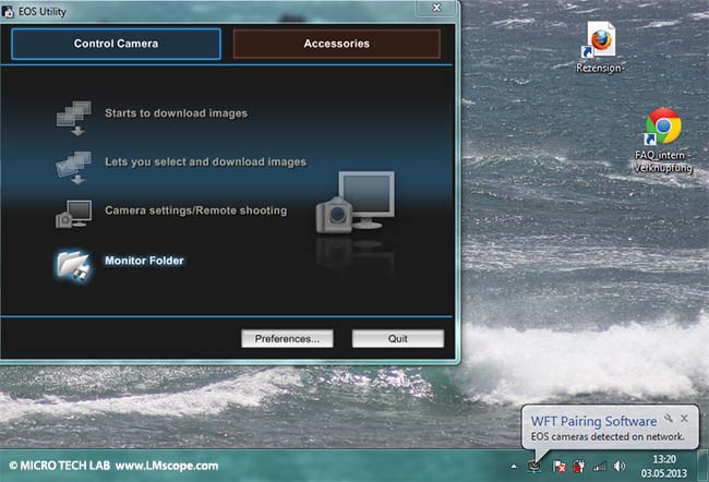 Canon EOS Utility Software Camera Control