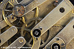 Gear wheel in an old, mechanical clockwork