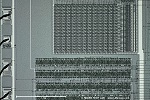 computer chip made by MUPID (1980ies) - 50x magnification