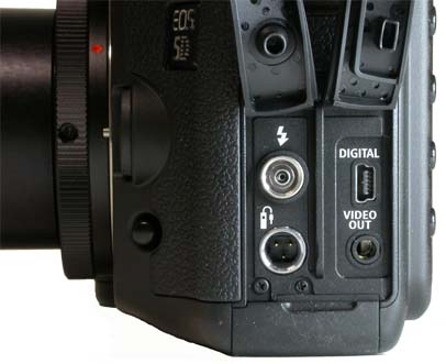 Vista lateral de la Canon EOS 5D