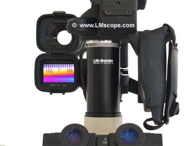 Montage Camcorder auf Mikroskop