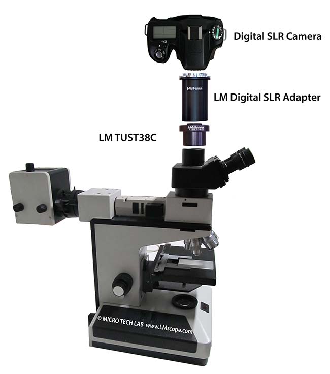 Leitz Metallux, TUST38C, LM digital Adapter, Spiegelreflexkamera