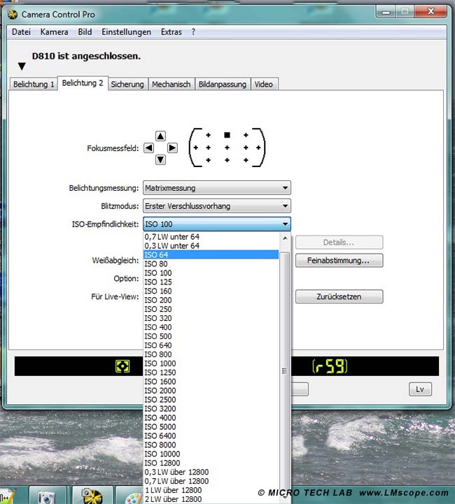 Camera Control Pro 2 ISO