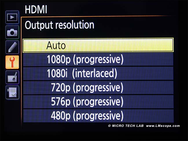 Nikon D810 HDMI
