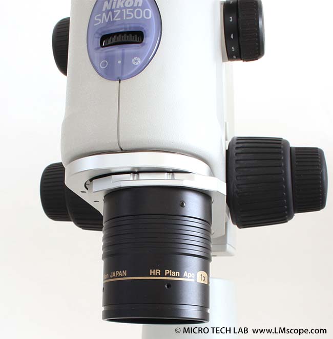 Nikon SMZ1500 pour photographie changeur de grossissement