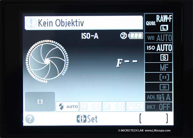 Nikon D5100 ohne CPU Objektiv alle Automatikfunktionen blockiert