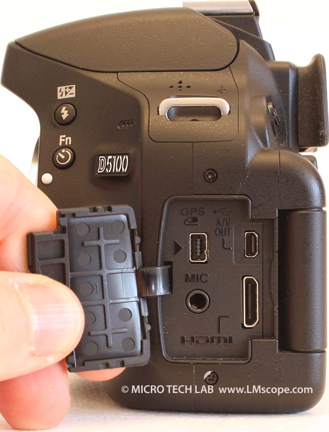 HDMI connection socket Nikon D5100