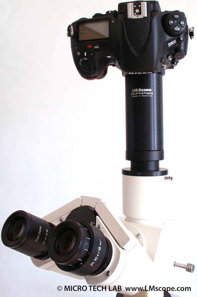 is attaching a Nikon DSLR on a microscope photoport possible