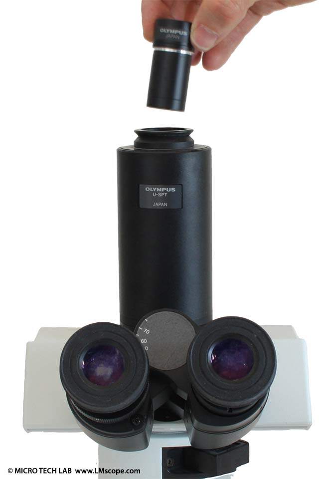 Olympus BX Mikroskop analoge Optik entfernen Digitalisierung