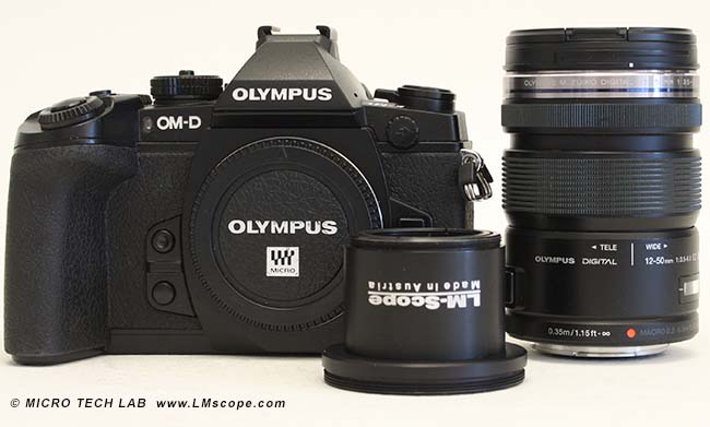 Olympus OME E-M1 Objektiv 12-50mm mit LM Macro 40mm