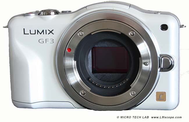 The mirrorless Panasonic Lumix DMC-GF3 tested on microscope