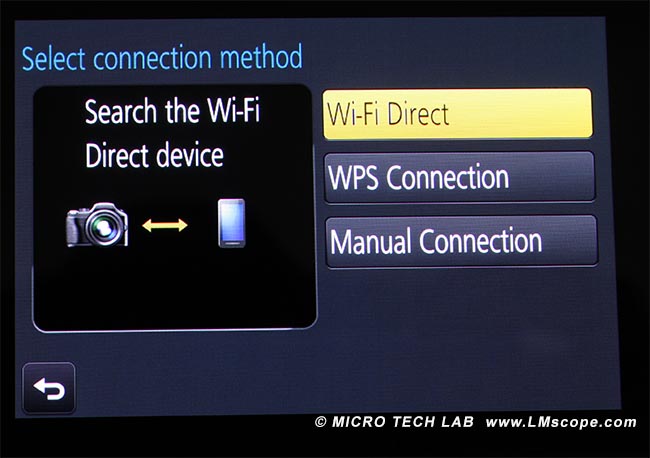 Panasonic app direct communication camera tablet