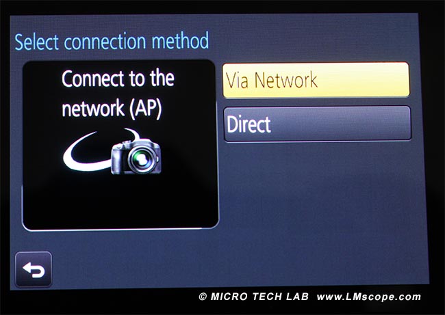 Panasonic app cableless connection no router communication