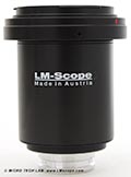 Universal adapter range for all Zeiss microscopes with 30 mm internal diameter photo tubes (Interface 60 and Interface P95)