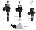 Kamera Adaptervarianten: Nikon Mikroskope mit 38mm Fototubus: Montagevarianten