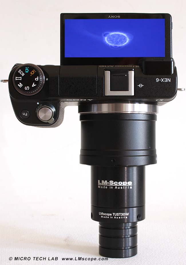 LM photo tube adaptersolution Sony Nex display
