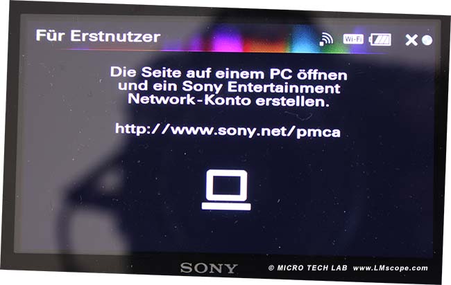 Sony Nex Play Memories App fr Mikroskopie Live View Modus