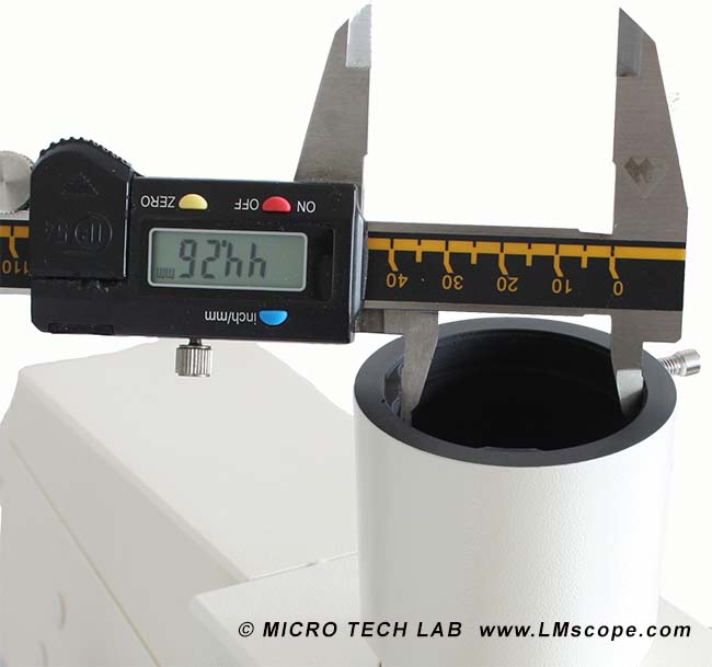 Axioscope, Axiotech trinocular tube diameter