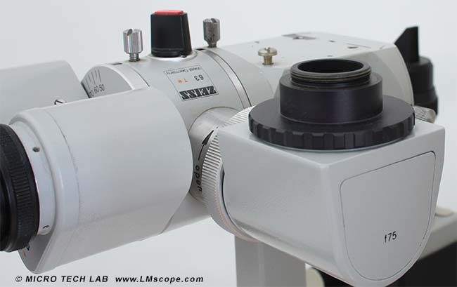 Zeiss split lamp c-mount 75 mm focal width
